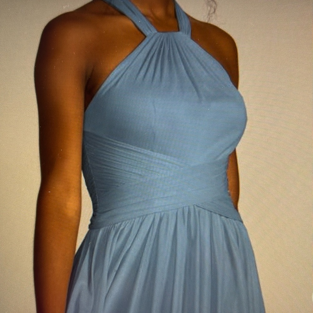 Blue Prom or Bridesmaid floor length dress - Size 14 - Like New. Price reduced!